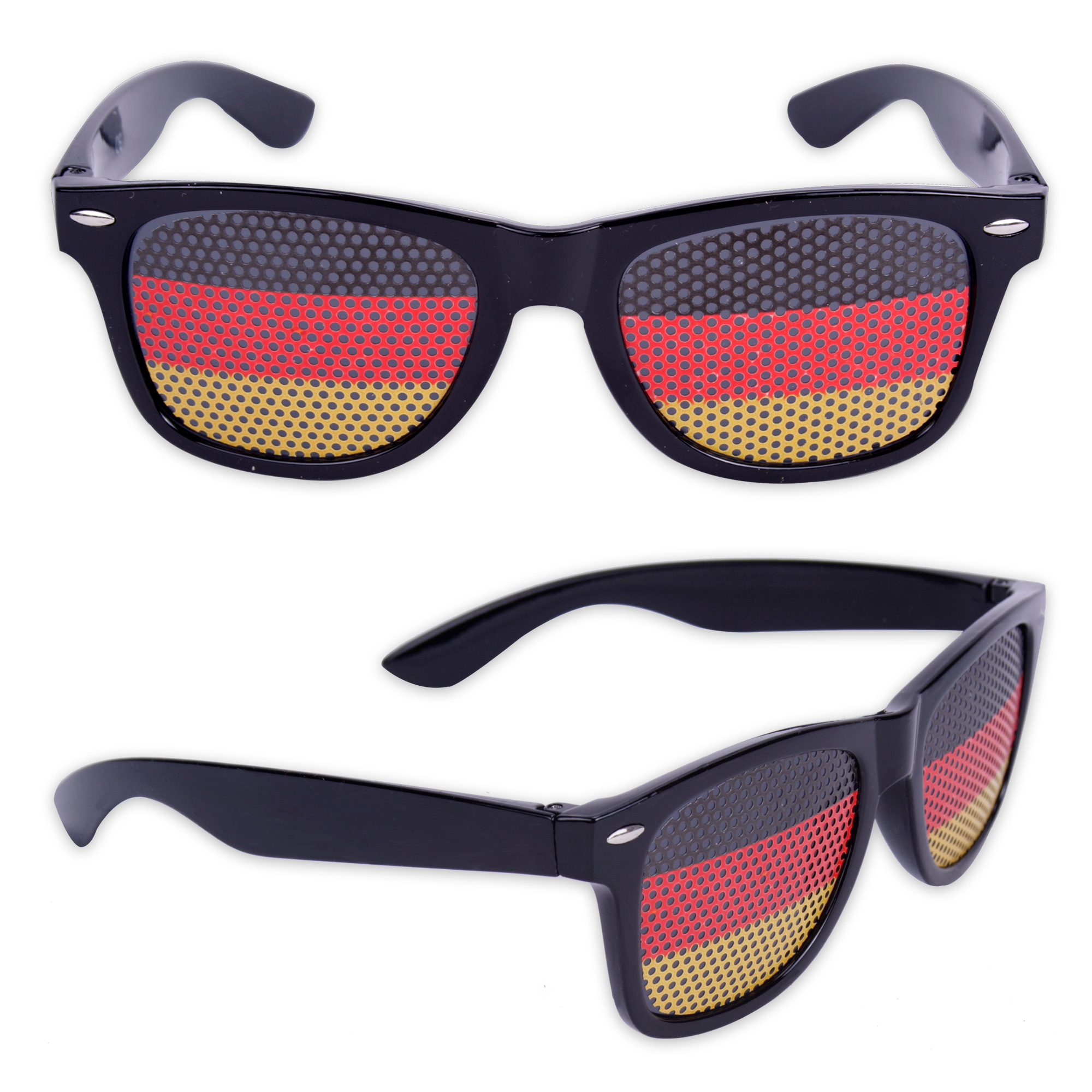 9x Atzenbrille Shutter Shades Brille Partybrille in Rot